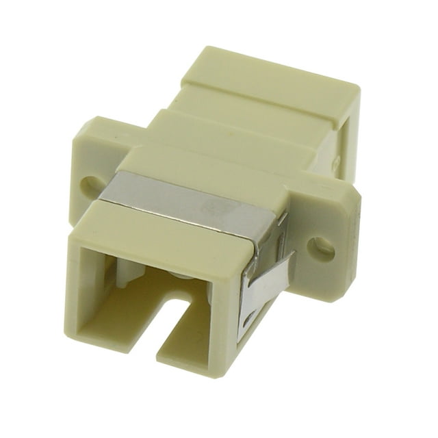 SC/UPC Multimode Simplex Fiber Optic Coupler with Flange, Beige ...