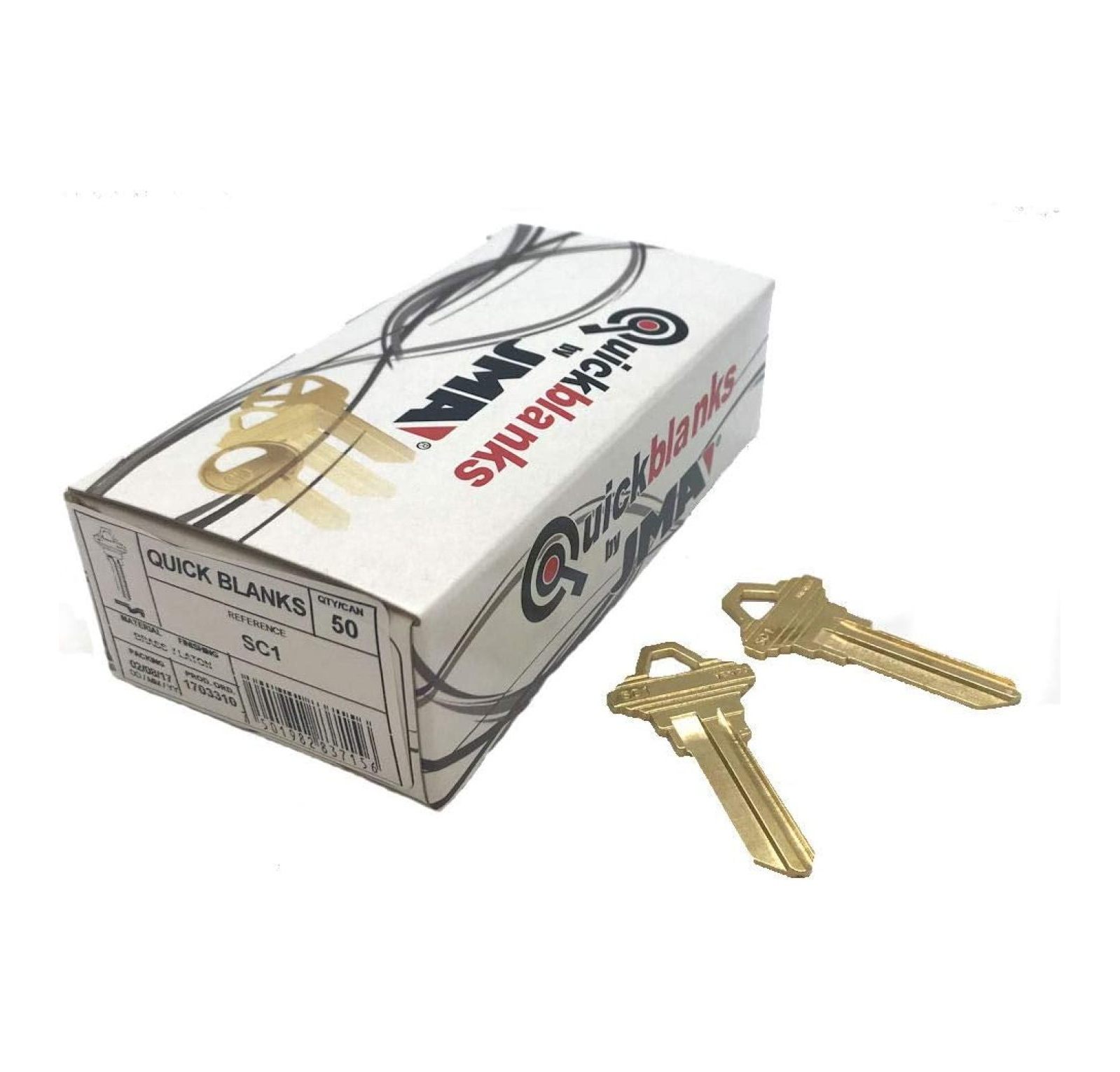 SC1 Brass Key Blanks Box 50 by LeCeleBee (Pack of 2) Y