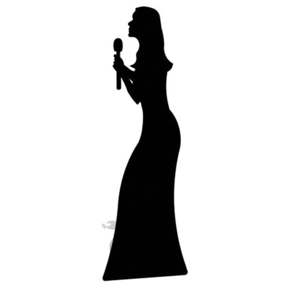SC107 Singer Silhouette Cardboard Cutout Standup