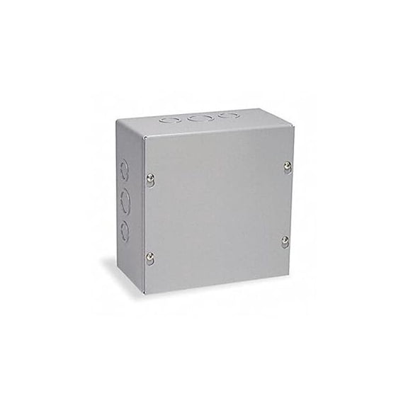 SC121504 SC-Series NEMA 1 Screw Cover Wallmount Pull Box with Knockouts, Painted Steel, 15" x 12" x 4"