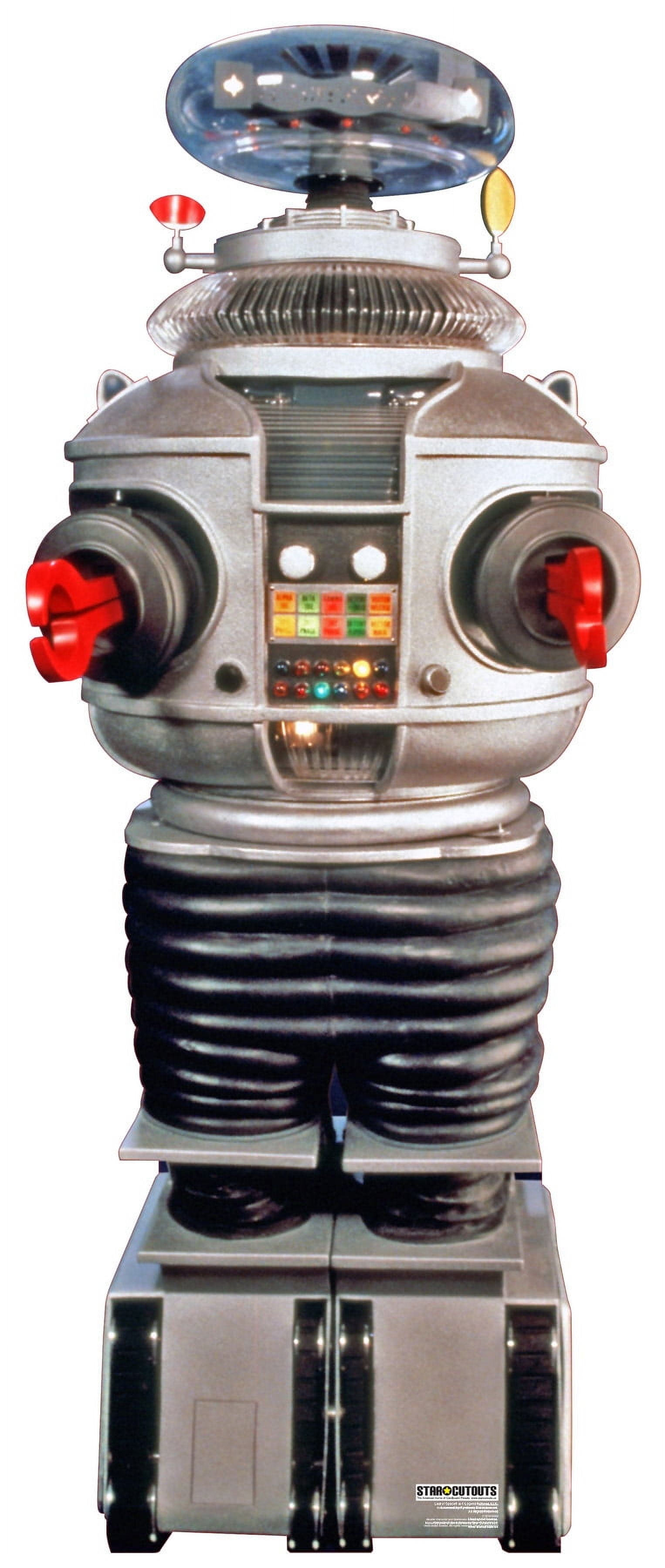 Life-Size Silver and Black Lost in Space Robot Cardboard Cutout