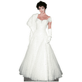 thumbnail image 1 of SC2301 Elizabeth Taylor Wedding Dress Cardboard Cutout Standee Standup, 1 of 1