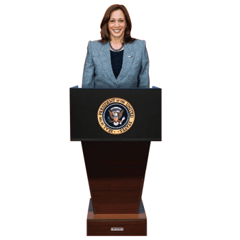 SC2478 VP Kamala Harris at Presidential Lectern Podium Cardboard Cutout Standee Standup