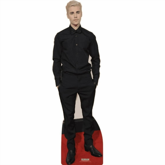 SC2526 Justin Bieber Black Suit Cardboard Cutout Standee Standup