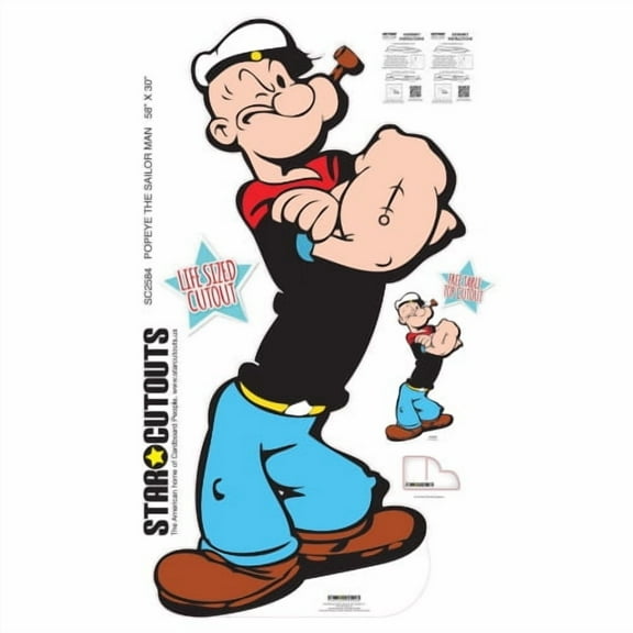SC2584 Popeye the Sailor man Cardboard Cutout Standee Standup