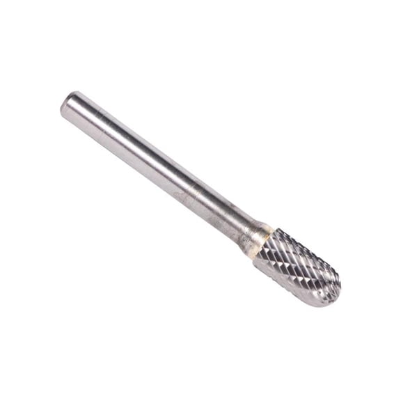 Drill America SC-3 3/8" X 3/4" Cylindrical Radius End Carbide Bur 1/4" Shank