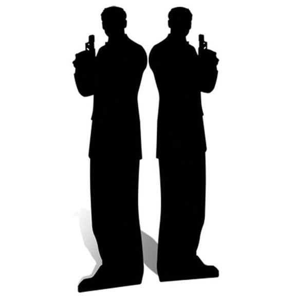 SC4 Secret Agent Male, Double Pack Cardboard Cutout Standup