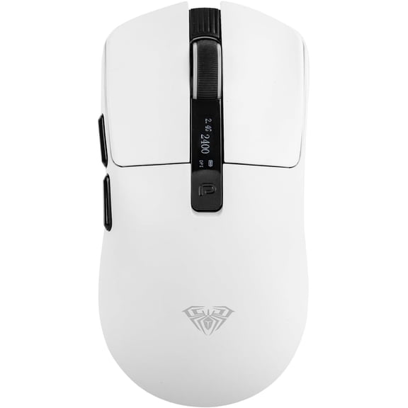 SC590 PRO Gaming Mouse with Dispay Screen 2.4G/USB-C/BT Wireess Mouse with 500mAh Battery Adjustabe 20 000 DPI & 1000 Poing Rate PAW3311 Sensor for Win/Mac/Gaming (White)