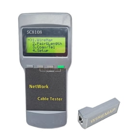 SC8108 LCD Digital PC Data Network Phone LAN Length Cable Tester Multifunction Wireless With RJ45 ,Accurate