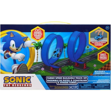 SC8436-01 - SONIC DOUBLE LOOP TRACK SET TURBO SPEED BUILDABLE TRACK SET