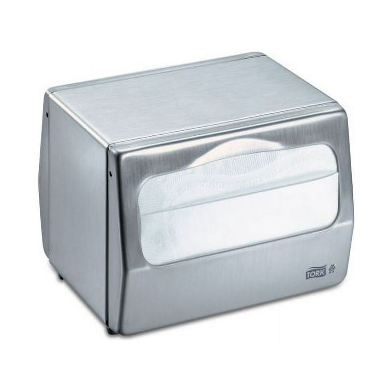 SCA Tissue 13TBS Tork® Brushed Steel Table Napkin Dispenser