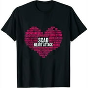 SCAD Heart Attack Survivor Patient Warrior Awareness Womens T-Shirt Black