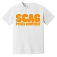 thumbnail image 1 of SCAG Power Equipment Lawn Mower Logo Graphic Print Fan Tee Comfort Color T-Shirt, 1 of 4