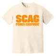 thumbnail image 1 of SCAG Power Equipment Lawn Mower Logo Graphic Print Fan Tee Comfort Color T-Shirt, 1 of 4