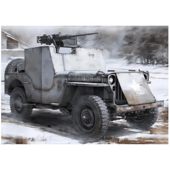 SCALE U.S. ARMY 1/4 TON ARMORED TRUCK  Model Kit 2131 1:35 Scale