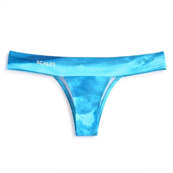 SCALES Bahamas Current Banded Bottom Aqua, Small Swimwear