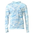 thumbnail image 1 of SCALES Bahamas Current Hooded Long Sleeve Performance Shirt Powder Blue, Medium Hoodie, 1 of 4