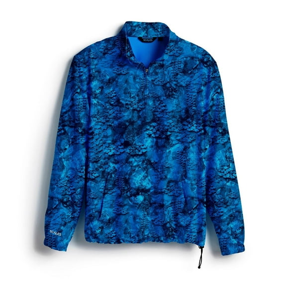 SCALES Camo Quarter-Zip Long Sleeve Royal Camo, Small Jackets