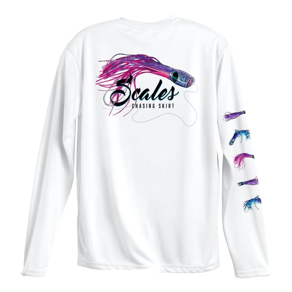 SCALES Chasing Skirts Long Sleeve Performance Shirt White, 2XLarge