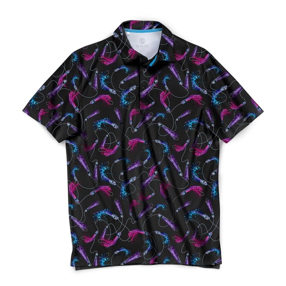 SCALES Chasing Skirts Short Sleeve Polo Black, XLarge