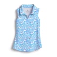 thumbnail image 1 of SCALES Daily Sunshine Sleeveless Womens Polo White, Powder Blue, XSmall, 1 of 6