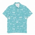 thumbnail image 1 of SCALES Never A Tourist Short Sleeve Polo Seafoam, Small, 1 of 7