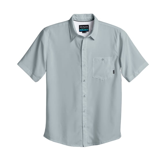 SCALES Offshore Core Short Sleeve Button Down Seafoam, 3XLarge Buttondown Shirt