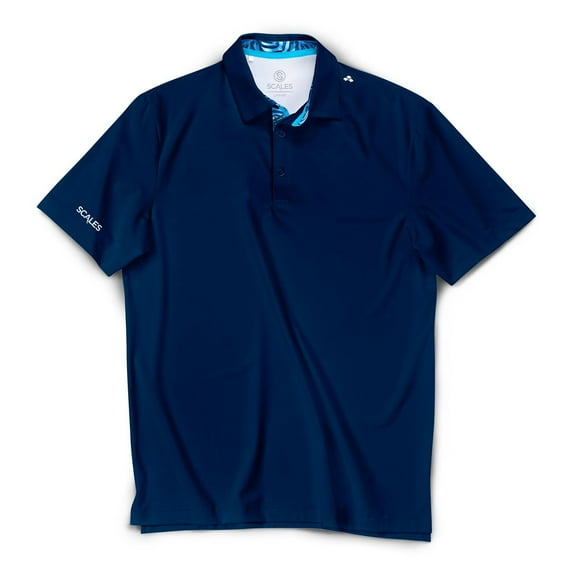 SCALES Offshore Core Short Sleeve Polo Navy, Large