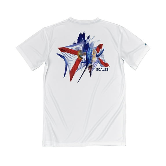 SCALES PRO Full Rigger Short Sleeve Performance Tee White, Medium