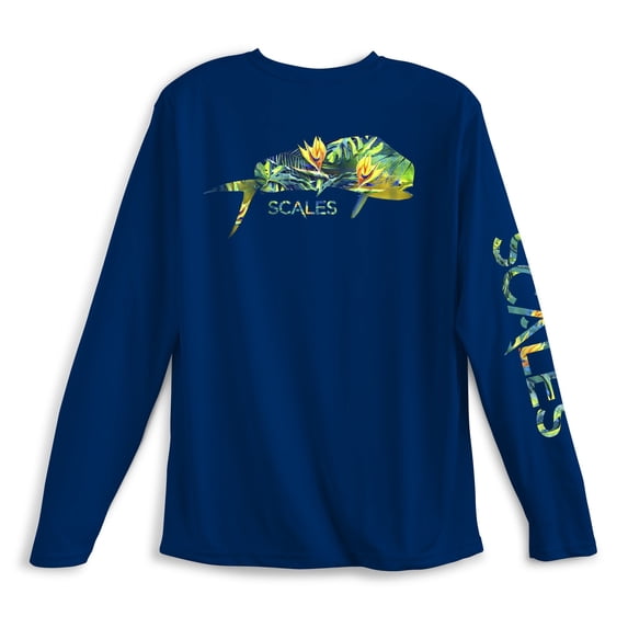 SCALES PRO Island Hopper Performance Navy, Large Long Sleeve