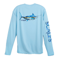 thumbnail image 1 of SCALES PRO Tropical Marlin Performance Light Blue, 3XLarge Long Sleeve, 1 of 9