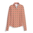 thumbnail image 1 of SCALES Palmilla Long Sleeve Womens Quarter-Zip Coral, Small, 1 of 2