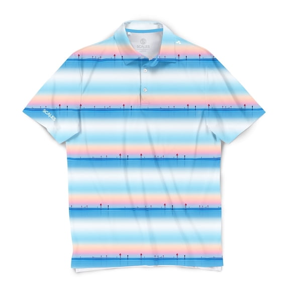SCALES Qualified Short Sleeve Polo White, Large
