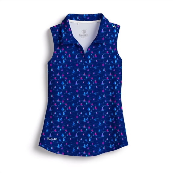 SCALES Regatta Women Sleeveless Polos Navy, Small