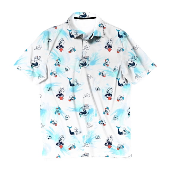 SCALES Sea Goddess Short Sleeve Polo White, 3XLarge