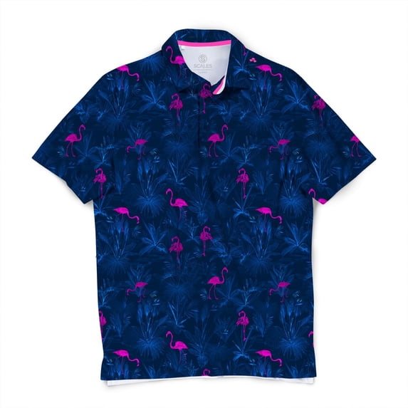 SCALES The Flamingo Short Sleeve Polo Navy, 2XLarge