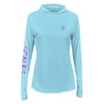 thumbnail image 1 of SCALES Tide Dye Flyer Womens Hooded Performance Shirt Light Blue, XLarge Hoodie, 1 of 4