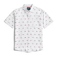 thumbnail image 1 of SCALES Trippy Fish Short Sleeve Button Down White, XLarge Buttondown Shirt, 1 of 6