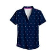 thumbnail image 1 of SCALES Trippy Fish Womens Short Sleeve Polo Navy, Small, 1 of 6