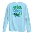 thumbnail image 1 of SCALES Tropical Club Long Sleeve Performance Shirt Light Blue, 2XLarge, 1 of 3