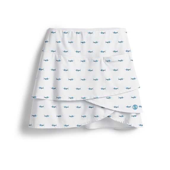 SCALES Tropical Marlin Wavy Skort White, Small