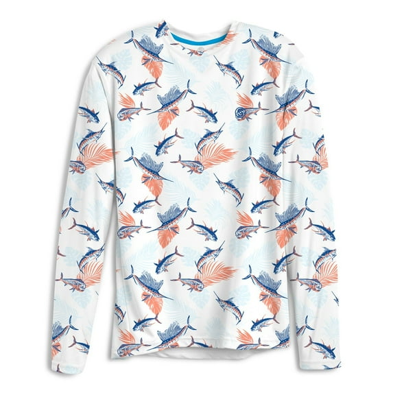 SCALES Tropical Slam Long Sleeve Performance White, XLarge