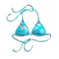 thumbnail image 1 of SCALES Tropical Slam Triangle Top Aqua, XSmall Swimwear, 1 of 4