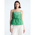 thumbnail image 1 of Free Assembly Women's Embroidered Cotton Tank Top with Peplum Hem, Sizes XS-XXL, 1 of 5