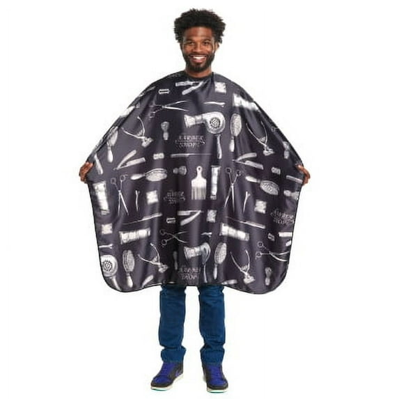 SCALPMASTER BARBER PRINT STYLING CAPE EA