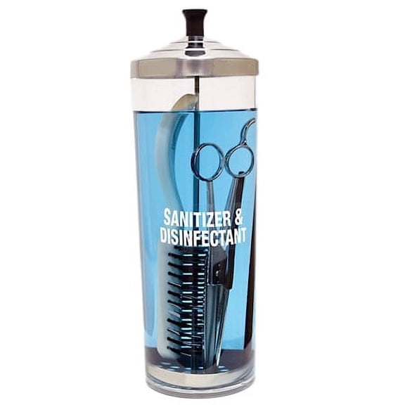 SCALPMASTER Barber Maintenance Cleaning Acrylic Sanitizing Jar 42 oz SJ-SC550