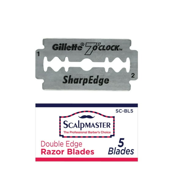 SCALPMASTER Barber Shaving Razor Double Edge Blades 5pcs SR-SC-BL5