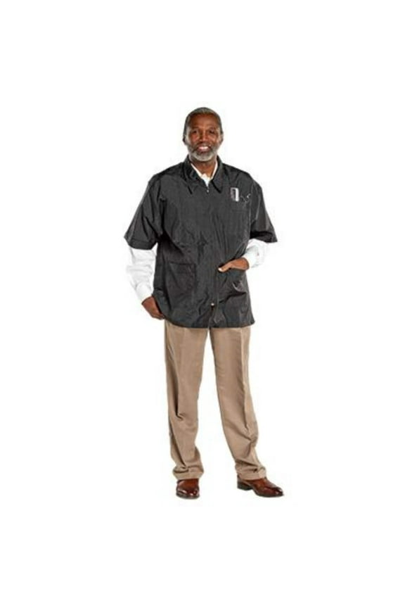SCALPMASTER Crinkle Nylon Hair Cutting Barber Jacket Size Large CA-4065