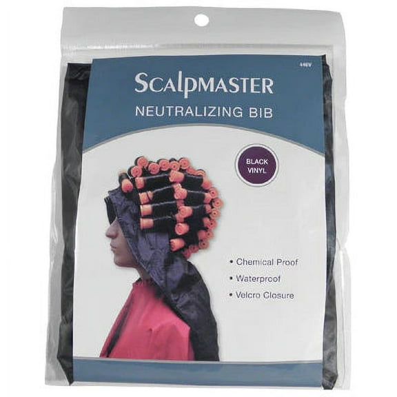 SCALPMASTER Salon Hair Styling Neutralizing Cap Bib with Sealed Pockets HC-446V