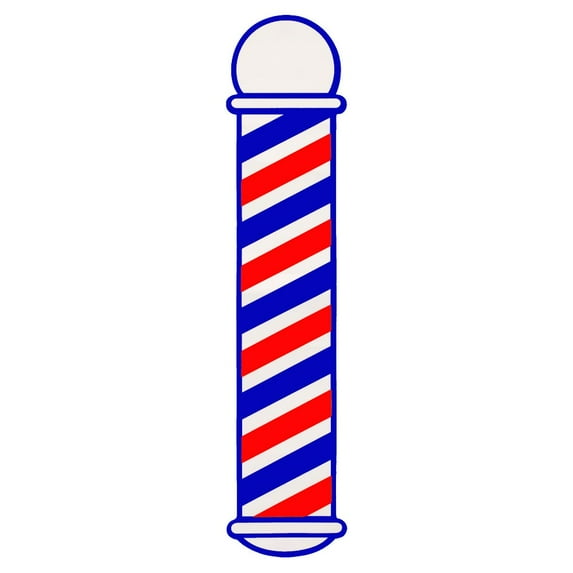 SCALPMASTER Striped Barber Pole Cling Window Decal Sticker BK-SC-9015